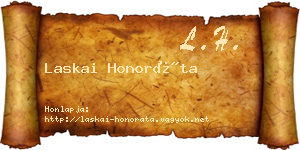 Laskai Honoráta névjegykártya